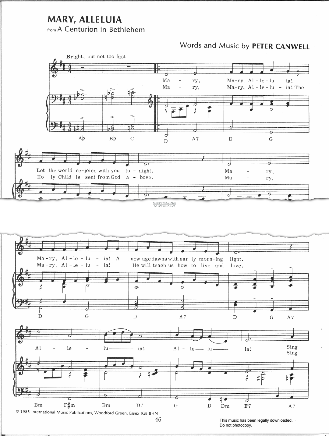 Produktbild zu: Mary, Alleluia (from 'A Centurion In Bethlehem')