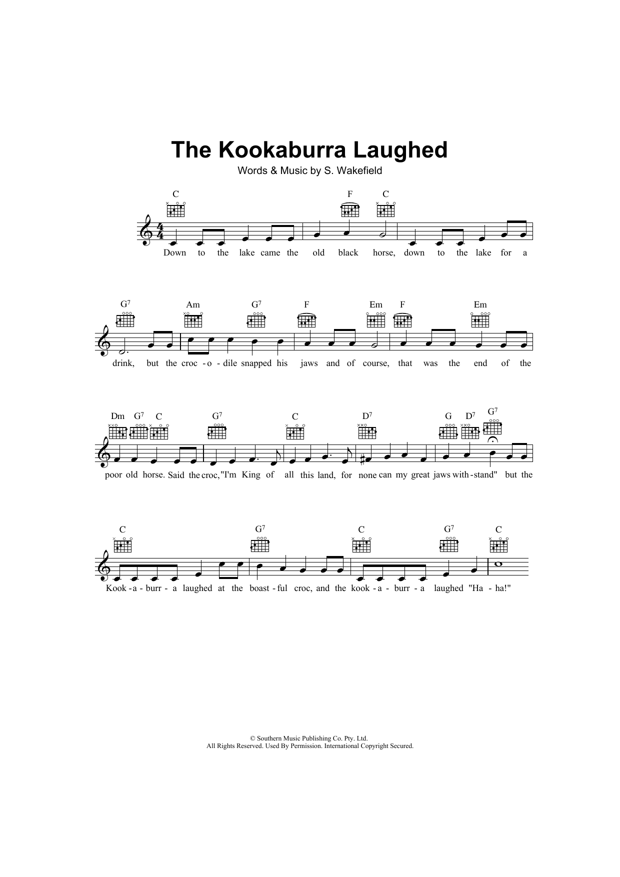 Produktgalerie: Seite 1 von 1 The Kookaburra Laughed, S. Wakefield, Melodieinstrument