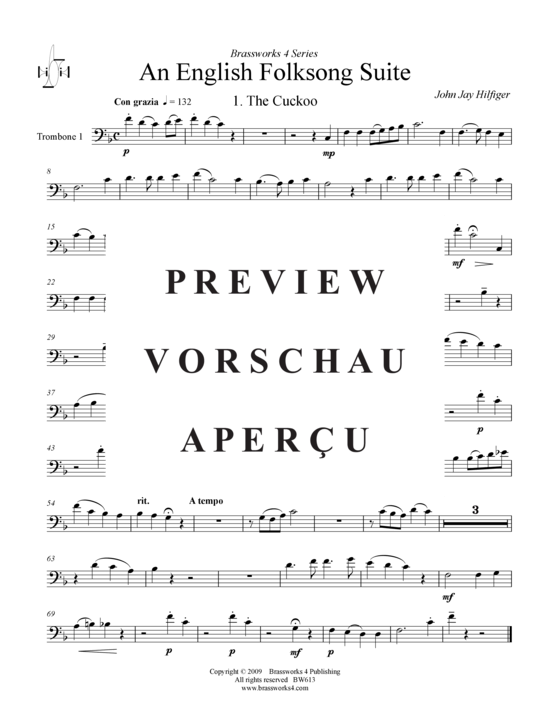 Product gallery: Page 8 of 19 English Folksong Suite, An , , (Trombone Quartet)