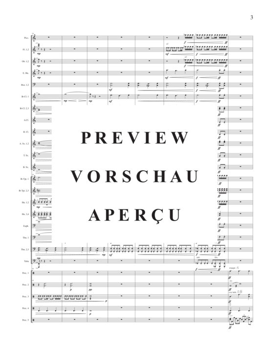 Product gallery: Page 7 of 21 Fanfares (complete set)  (Band oder Holzbläser Ensemble) , ,  (score and parts)