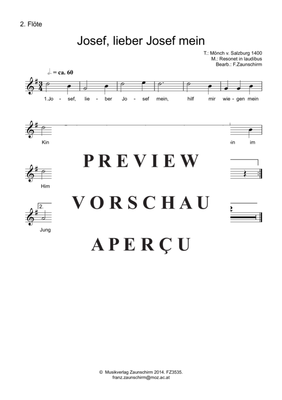 Product gallery: Page 4 of 5 Josef, lieber Josef mein , , (Trio flute)