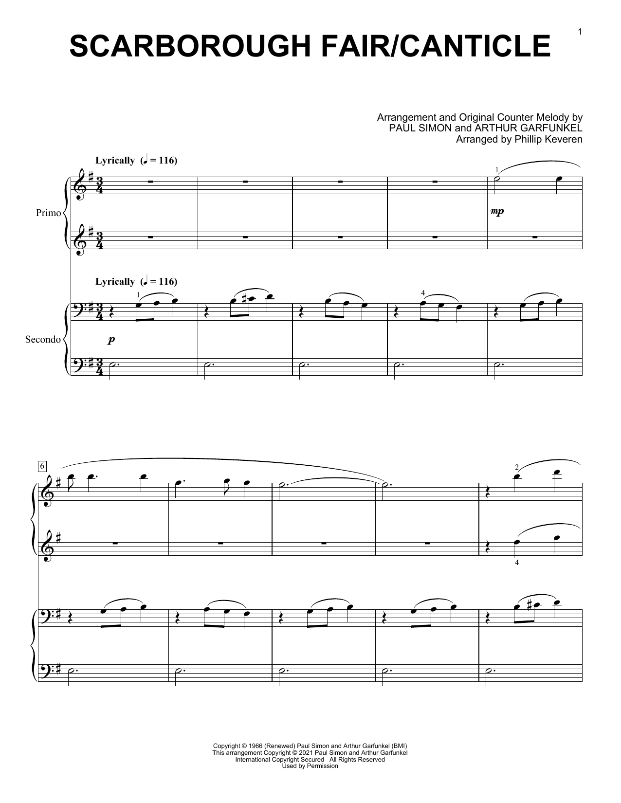 Product picture to: Scarborough Fair/Canticle (arr. Phillip Keveren)