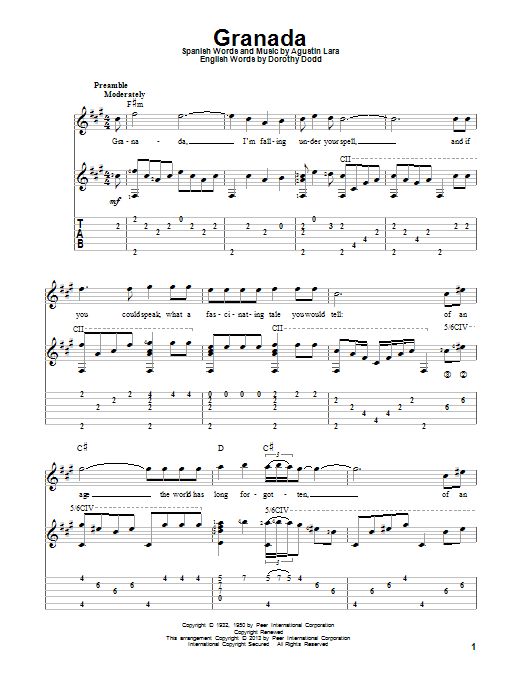 Produktgalerie: Seite 1 von 1 Granada, Agustin Lara, Gitarre