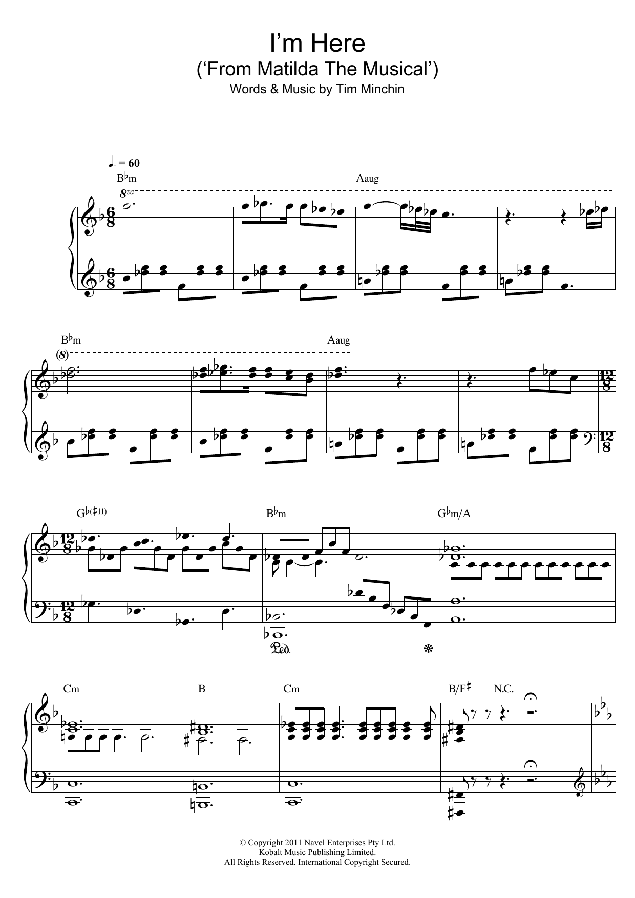 Produktbild zu: I'm Here (from Matilda The Musical)