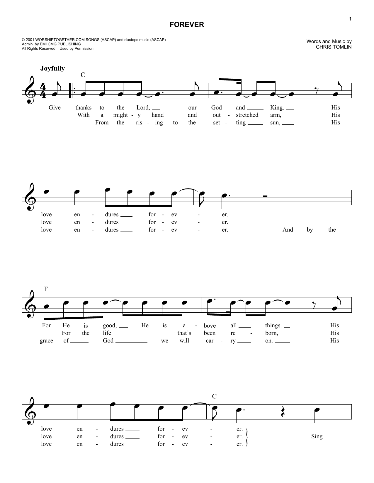 Produktgalerie: Seite 1 von 1 Forever, Chris Tomlin
