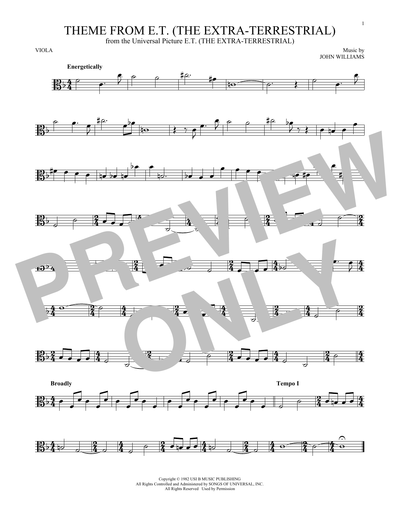 Product gallery: Page 1 of 1 Theme From E.T. (The Extra-Terrestrial), John Williams