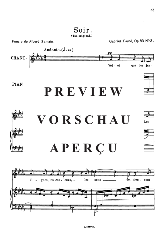 Product gallery: Page 2 of 5 Soir Op.83 No.2, , Medium Voice and Piano