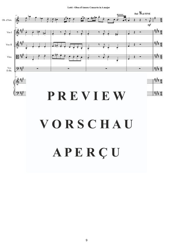 Produktgalerie: Seite 10 von 11 Concerto in A major, , Oboe d'Amore und Kammerorchester