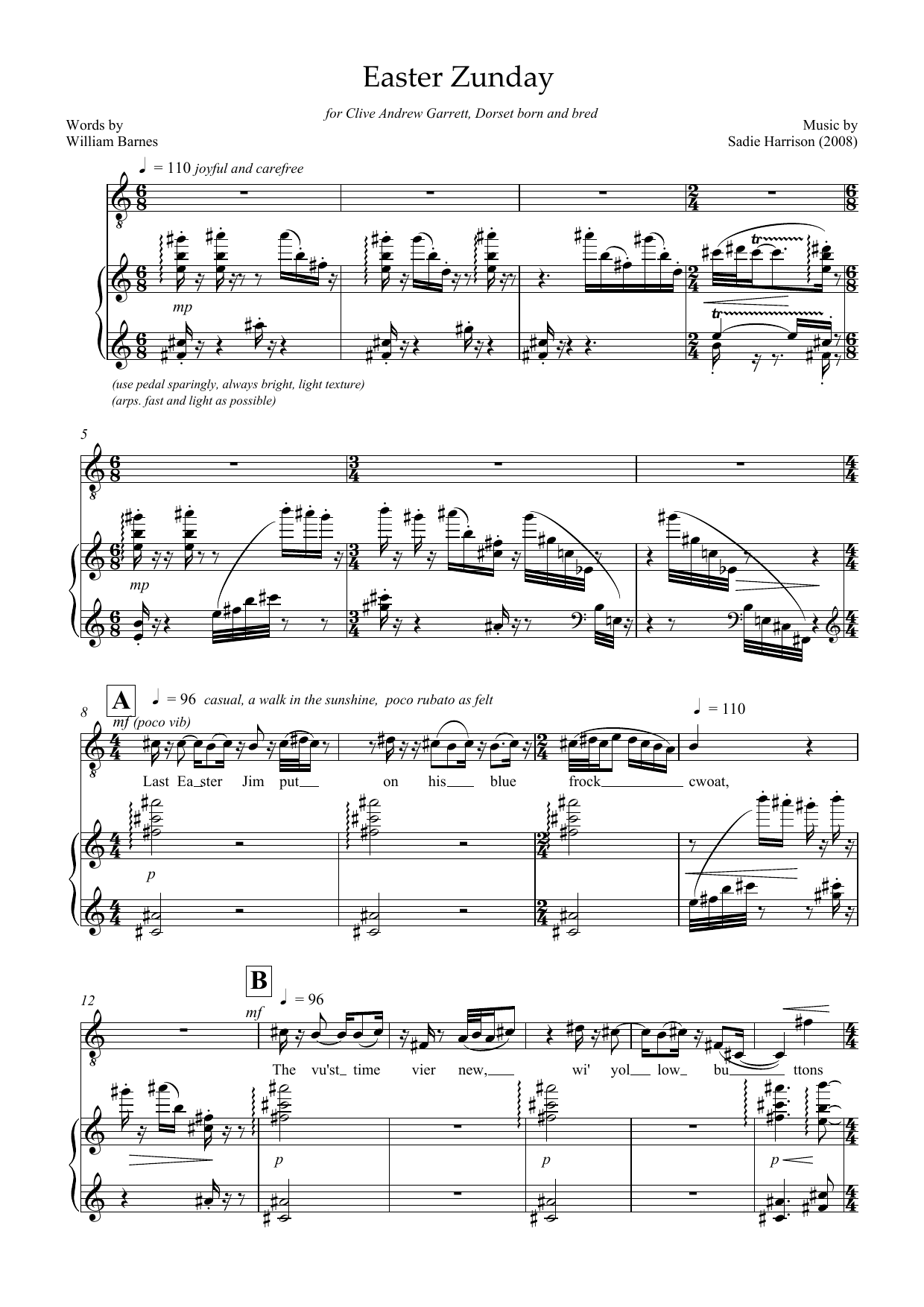 Produktbild zu: Easter Zunday (for tenor and piano)