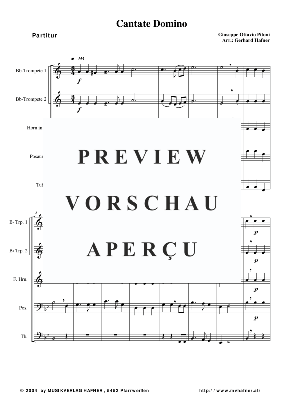 Produktgalerie: Seite 5 von 11 Cantate Domino, , (Blechbläser Quintett)