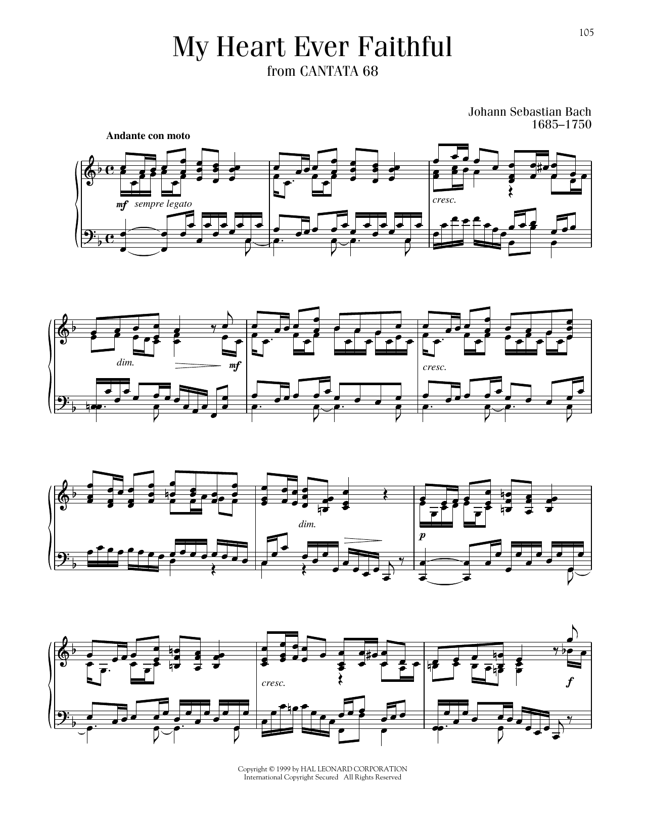 Produktgalerie: Seite 1 von 1 My Heart Ever Faithful, Johann Sebastian Bach, Klavier