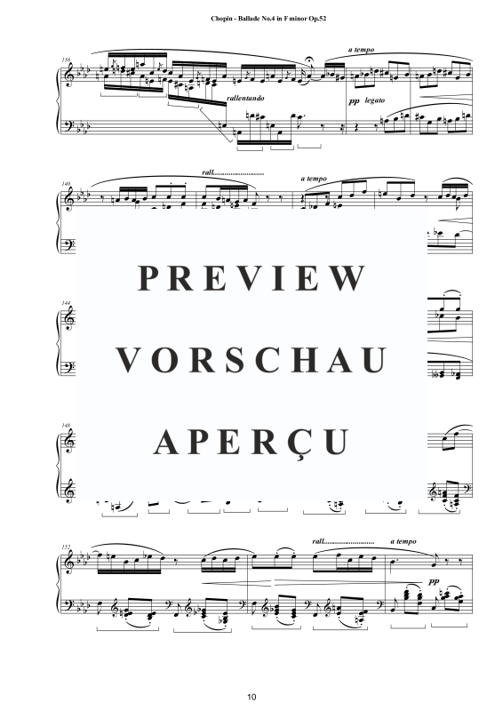 Produktgalerie: Seite 11 von 11 Ballade Nr. 4 F-Moll Op. 52, , Klavier Solo