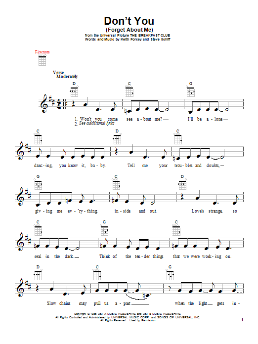 Product gallery: Page 1 of 1 Don't You (Forget About Me), Simple Minds
