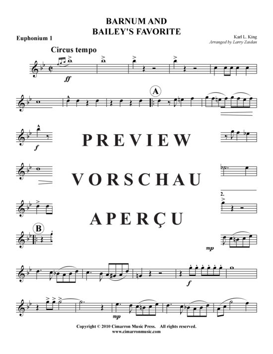 Product gallery: Page 7 of 16 Barnum and Bailey's Favorite , , (Tuba Quartet: 2x Baritone, 2xTuba)
