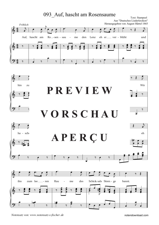 Product gallery: Page 2 of 3 Auf, hascht am Rosensaume , , Piano and Voice