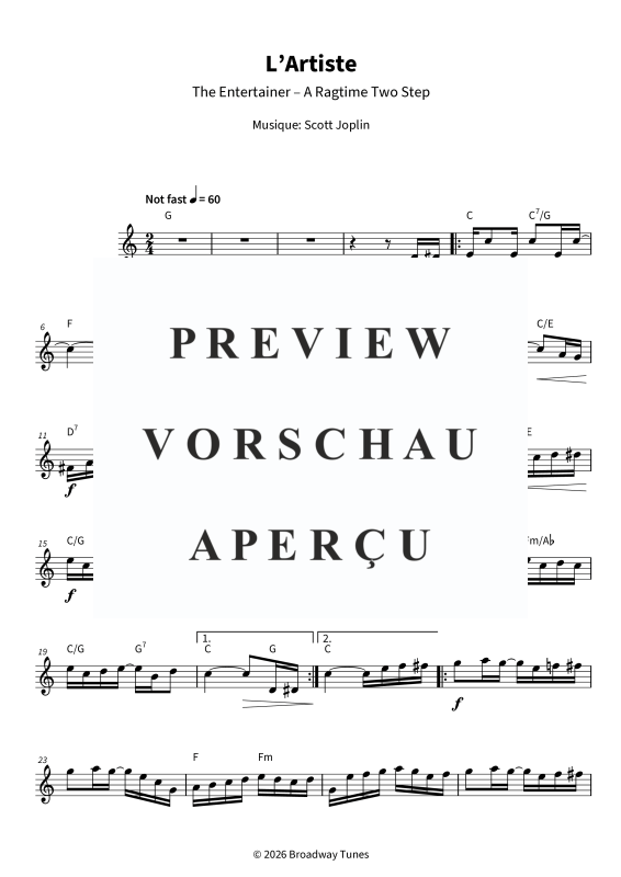 gallery: L´Artiste - The Entertainer - A Ragtime Two Step, , Querflöte