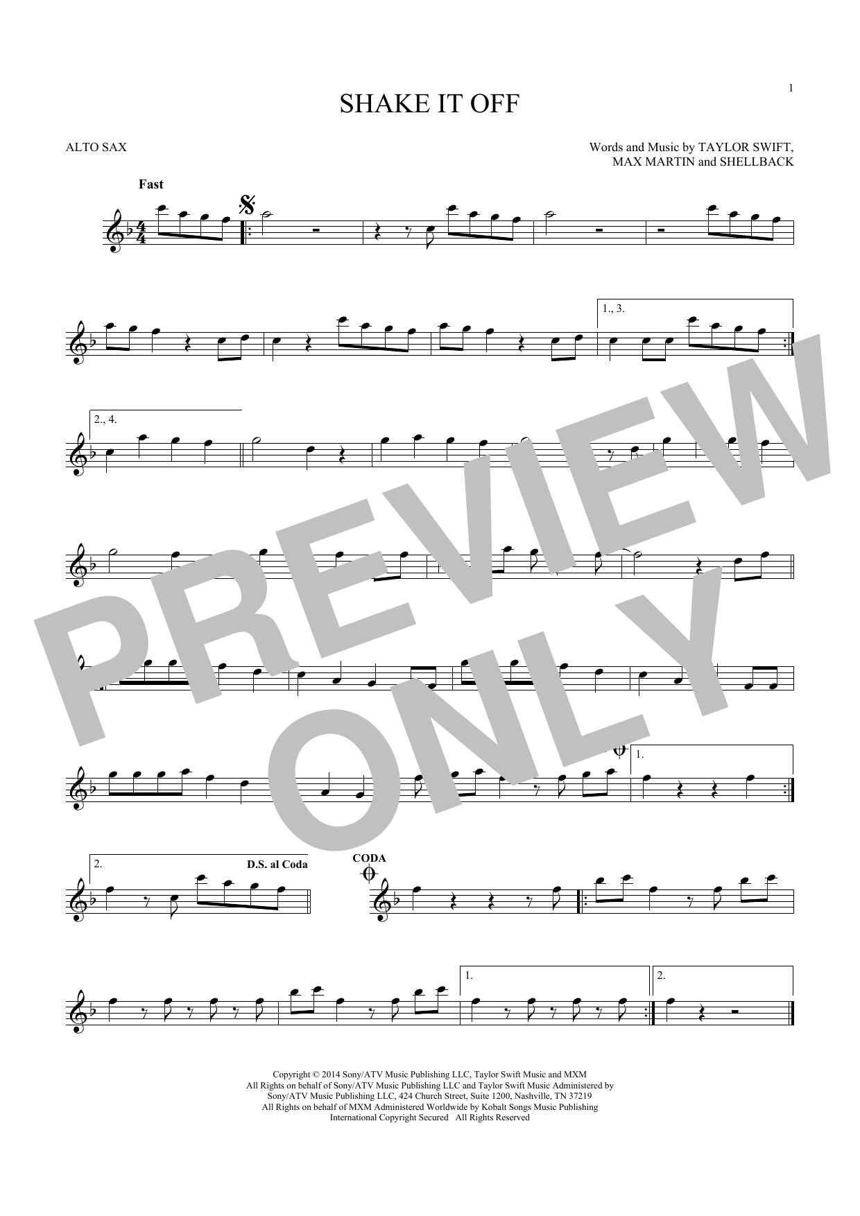 Product gallery: Page 1 of 1 Shake It Off, Taylor Swift