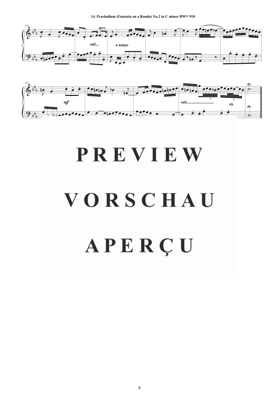 Produktgalerie: Seite 9 von 11 6 Präludien (Fantasia) BWV 917-922, , Klavier/Cembalo Solo