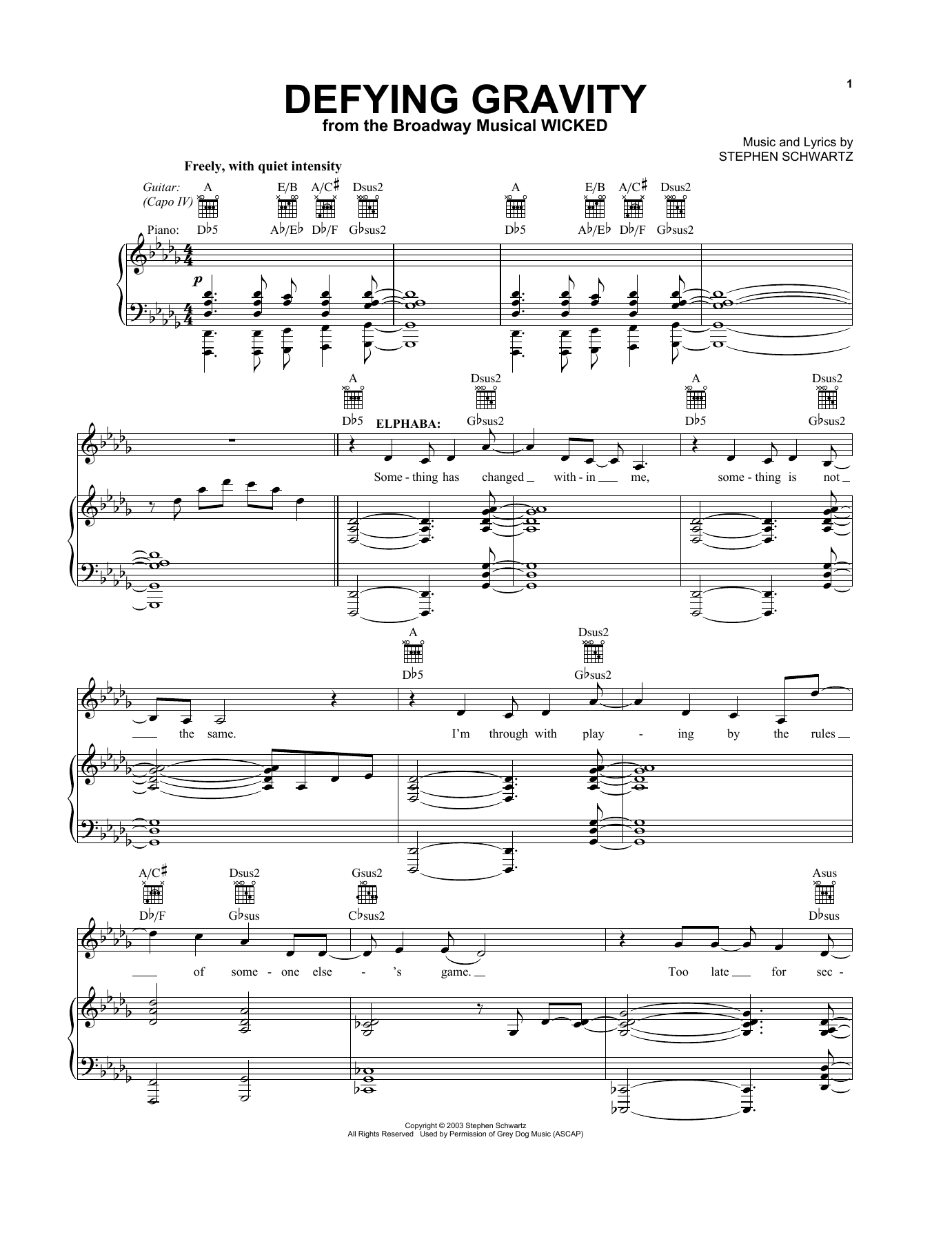 Produktbild zu: Defying Gravity (from Wicked)