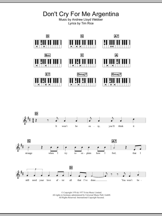 Produktbild zu: Don't Cry For Me Argentina