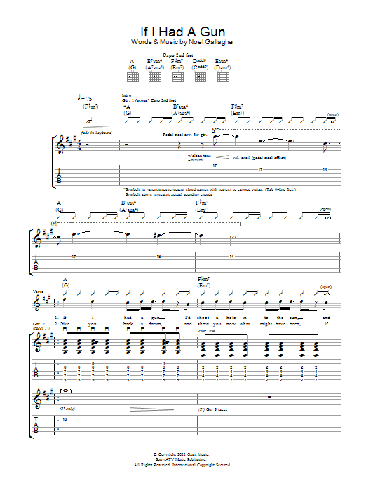 Produktgalerie: Seite 1 von 1 If I Had A Gun..., Noel Gallagher's High Flying Birds, Gitarre