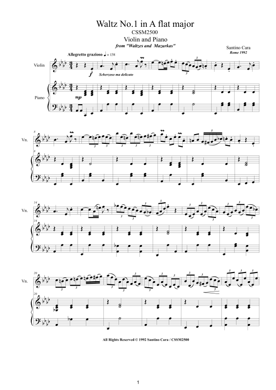 Product picture to: Two WaltzesSantino Cara