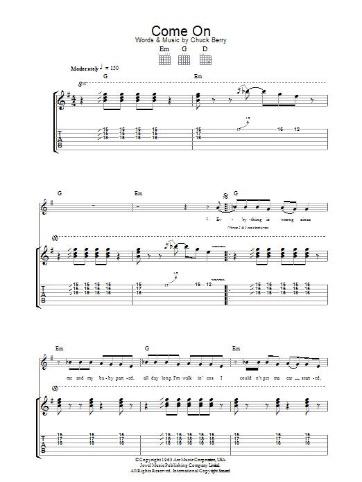 Produktgalerie: Seite 1 von 1 Come On, Chuck Berry, Gitarre