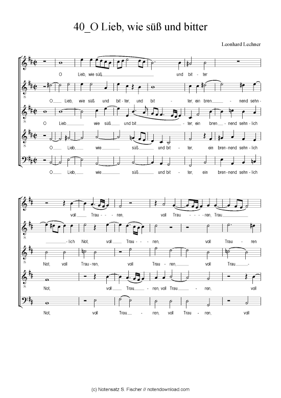 Product gallery: Page 1 of 4 O Lieb, wie süß und bitter , , (mixed choir)
