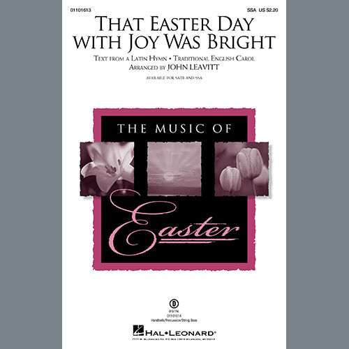 Produktbild zu: That Easter Day With Joy Was Bright (arr. John Leavitt)