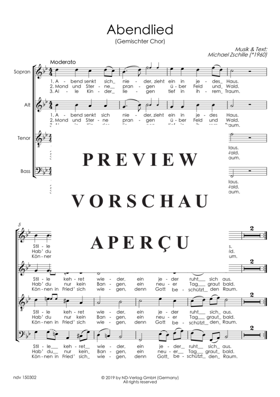 Produktbild zu: Abendlied Michael Zschille