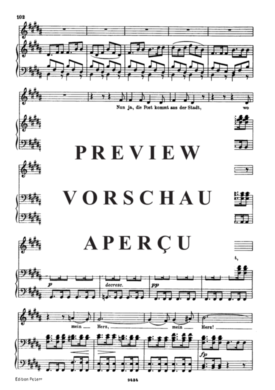 gallery: Die Post D.911-13 (Winterreise) , ,  (Gesang tief + Klavier)