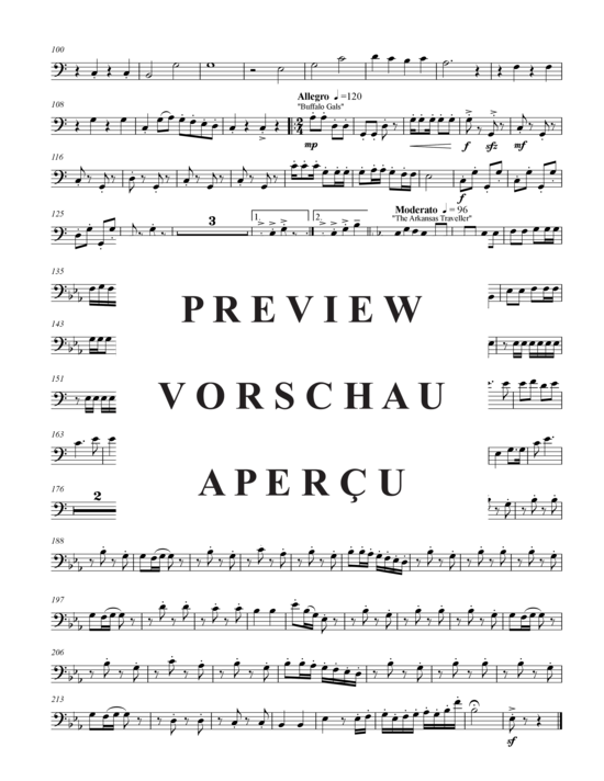 Produktgalerie: Seite 15 von 15 American Folk Medley, , (2xTrompete in B, Horn in F, Posaune)