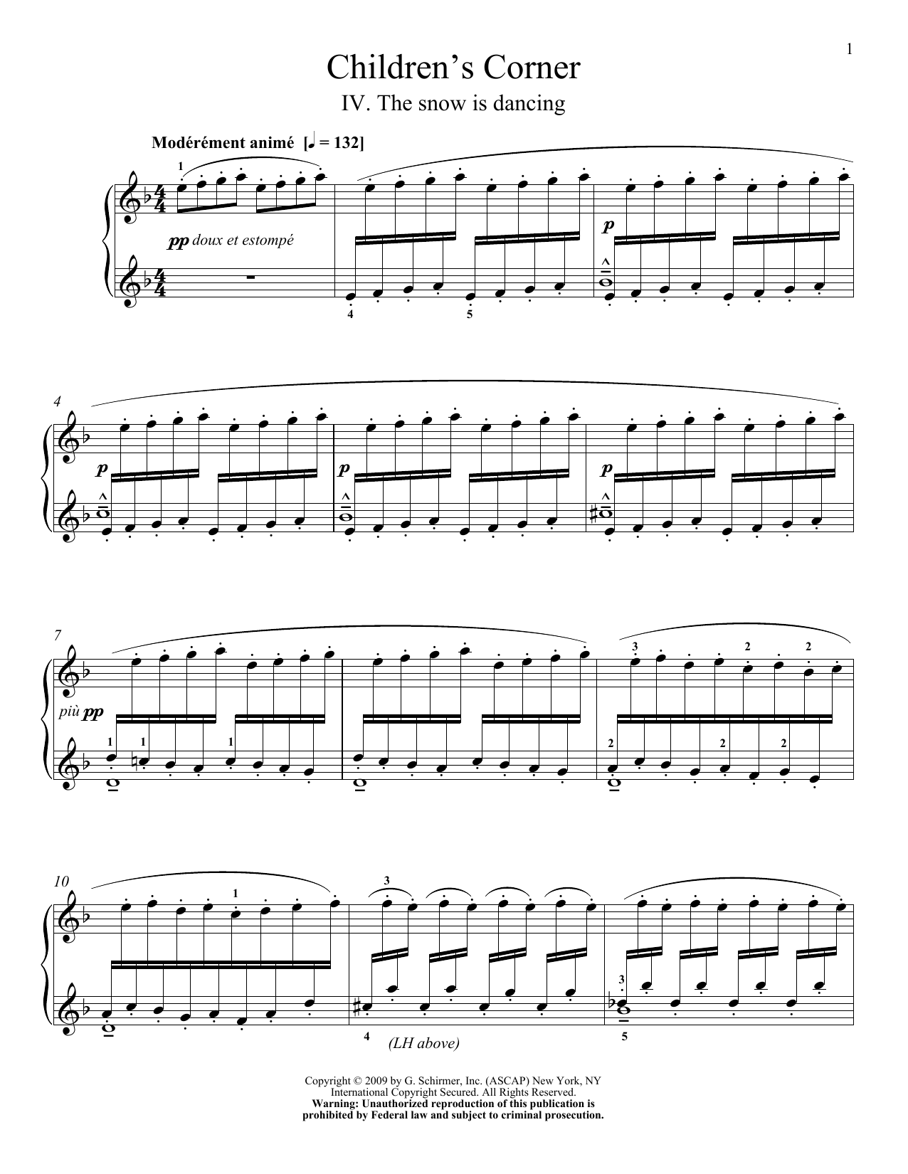 Product gallery: Page 1 of 1 The Snow Is Dancing, Claude Debussy