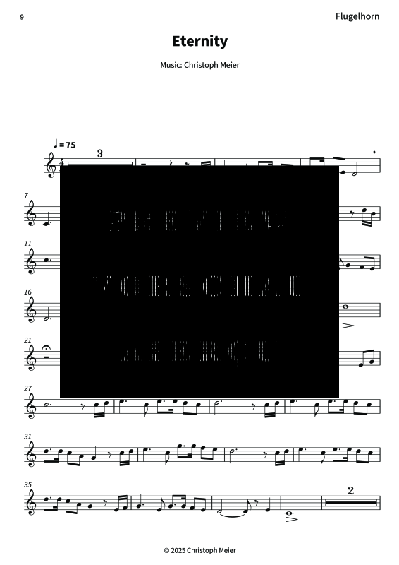 gallery: Eternity, , Flügelhorn/Trompete in B und Klavier