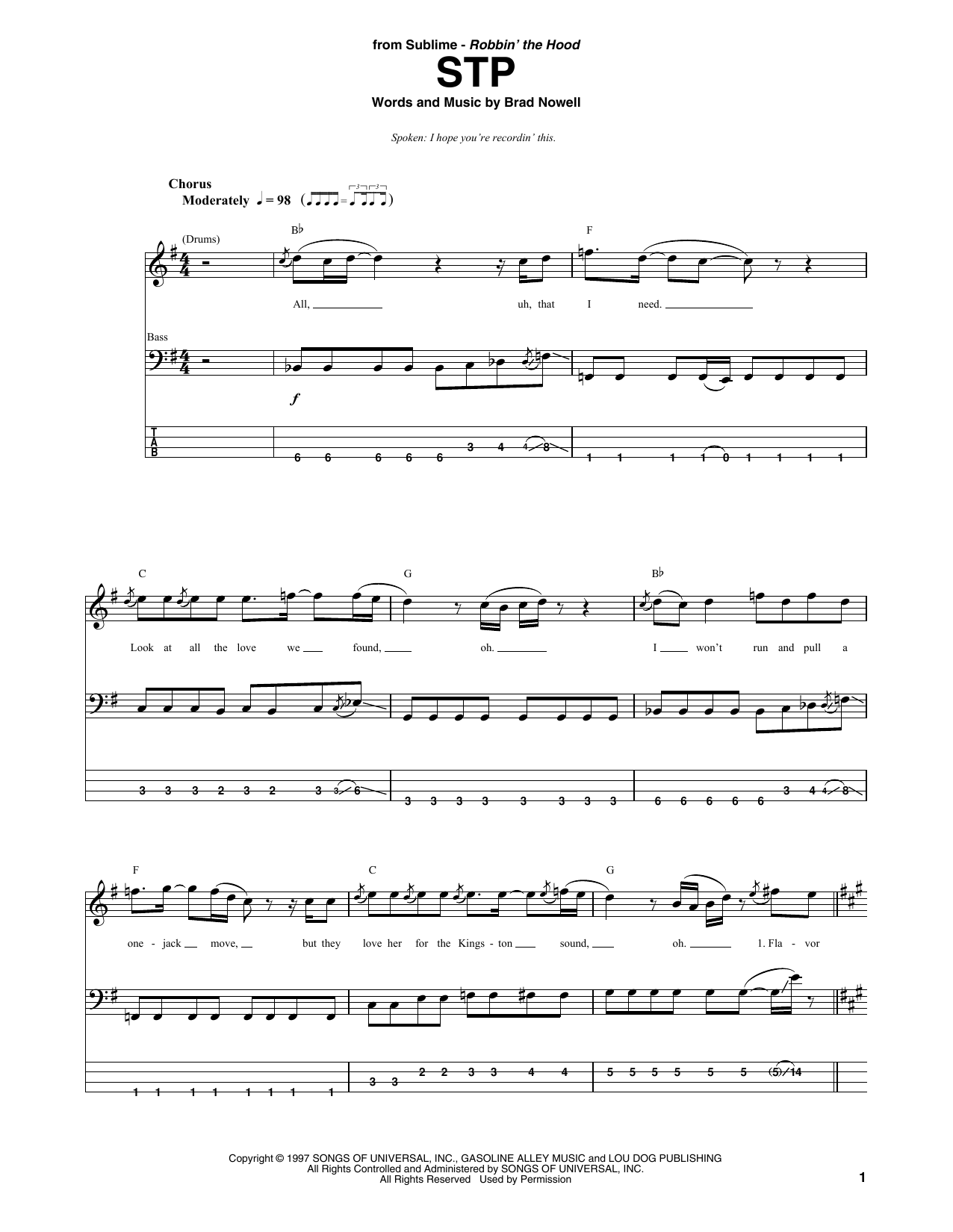 Produktgalerie: Seite 1 von 1 STP, Sublime, E-Bass