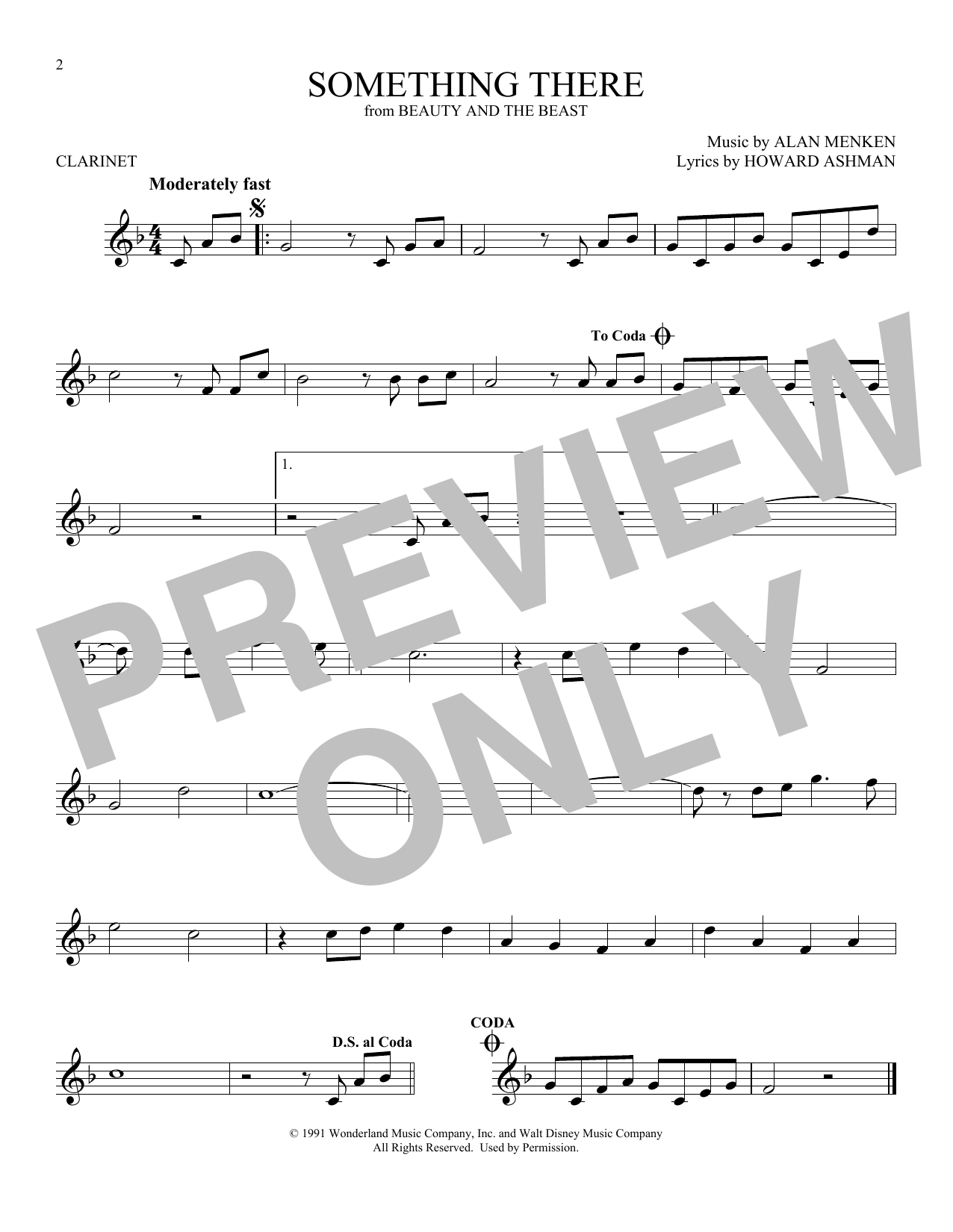 Product gallery: Page 1 of 1 Something There (from Beauty And The Beast), Alan Menken & Howard Ashman