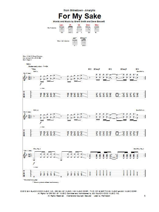 Product gallery: Page 1 of 1 For My Sake, Shinedown