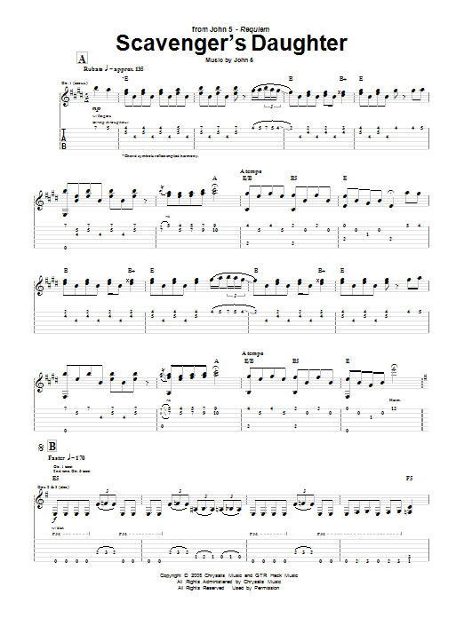 Produktgalerie: Seite 1 von 1 Scavenger's Daughter, John 5, Gitarre