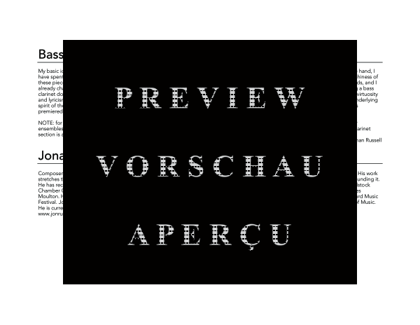 Produktgalerie: Seite 4 von 11 Bass Clarinet Double Concerto, , (Klarinetten Ensemble 2x Bass Klarinette und Klarinettenchor)