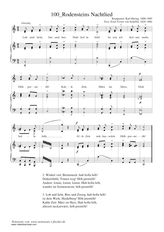 Product picture to: Rodensteins Nachtlied Karl Hering (1800-1889)
