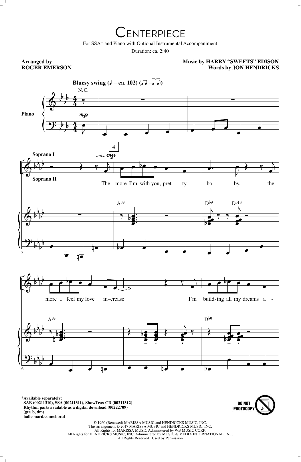 Produktgalerie: Seite 1 von 1 Centerpiece, Roger Emerson, Chor