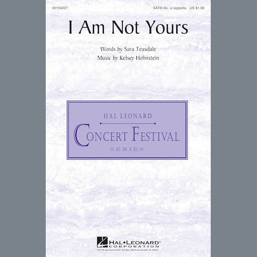cover: I Am Not Yours, Kelsey Hohnstein-Reinhart