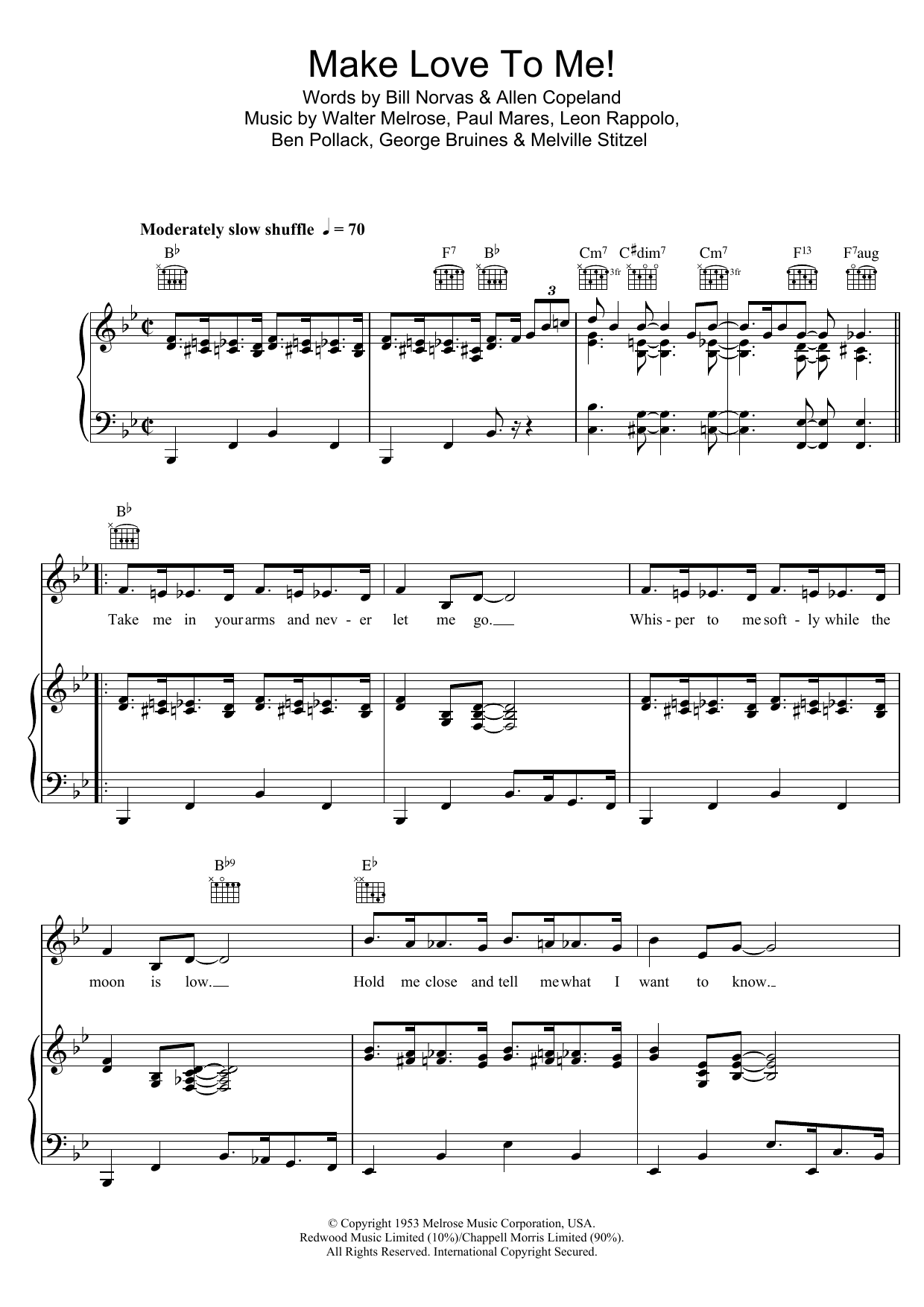 Produktgalerie: Seite 1 von 1 Make Love To Me, New Orleans Rhythm Kings, Gesang, Gitarre, Klavier