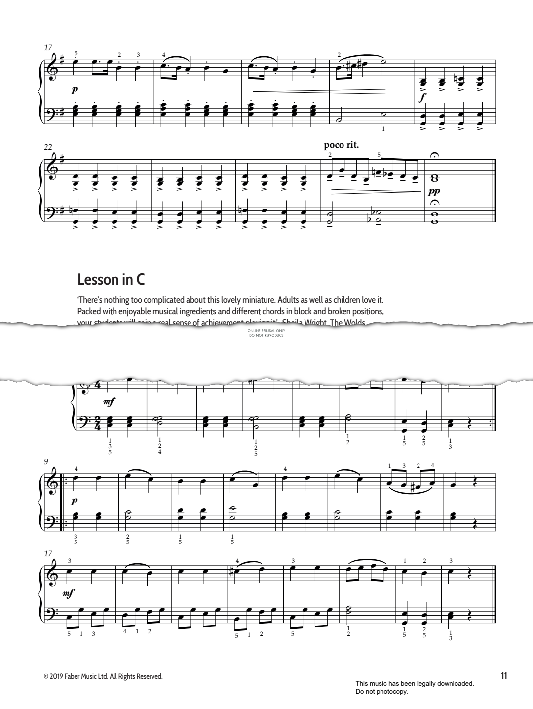 Produktgalerie: Seite 1 von 1 Lesson In C, Anton Diabelli, Klavier