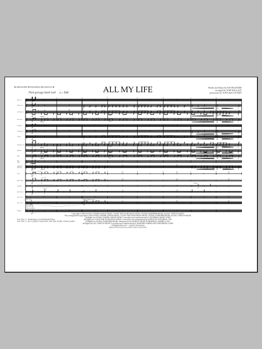 Produktbild zu:  All My Life - Full Score - Tom Wallace