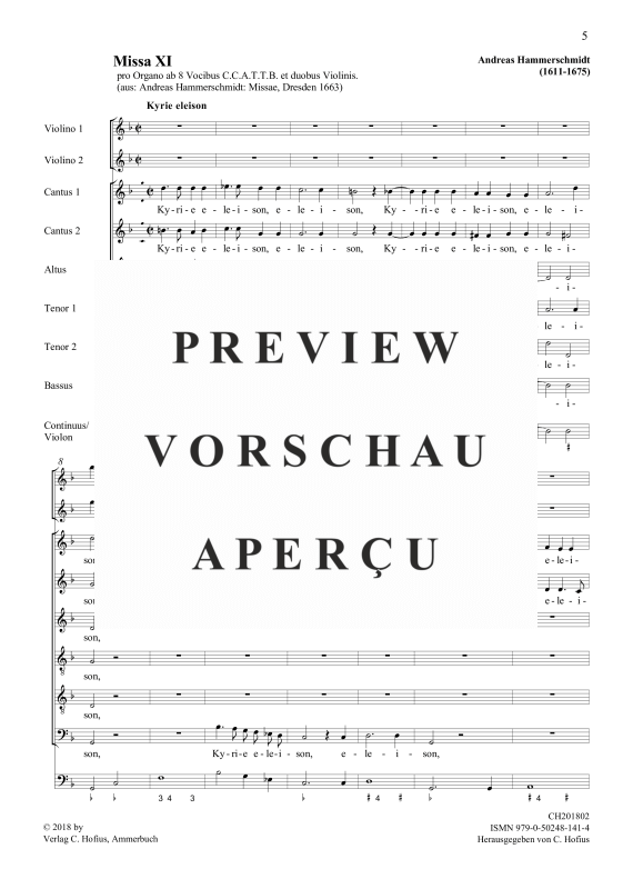 gallery: Missae XI - XVI (1663) - Band 2, , (Gemischter Chor 5-6 stimmig, 2-11 Instrumente und B.C.)