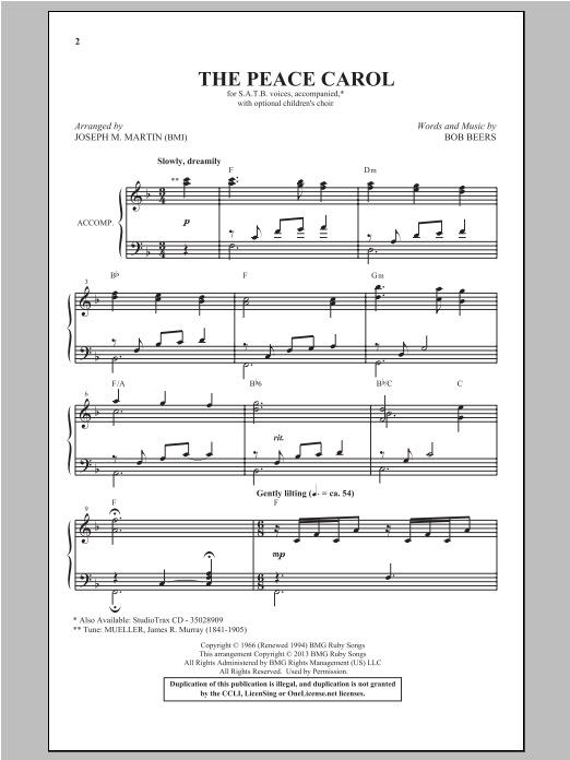Produktbild zu: The Peace Carol