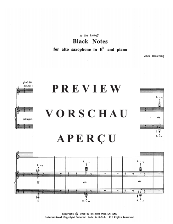 Product gallery: Page 4 of 21 Black Notes , , (alto saxophone and piano)