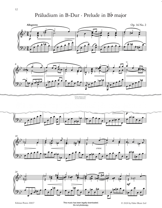 Produktgalerie: Seite 1 von 1 Prelude In Bb Major Op.16 No.2, Clara Schumann, Klavier