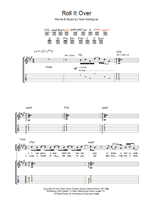 Produktgalerie: Seite 1 von 1 Roll It Over, Oasis, Gitarre